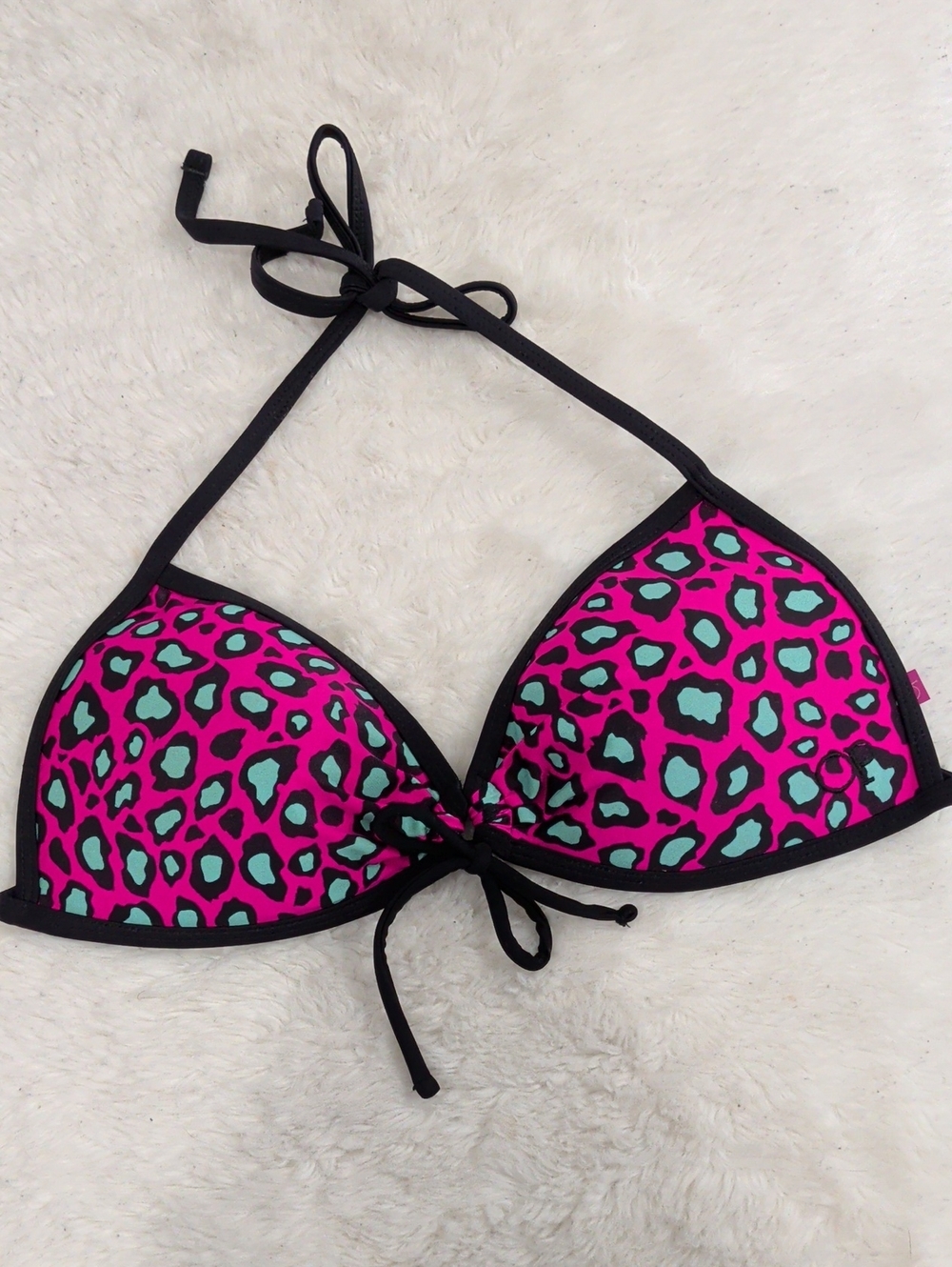 Ocean Pacific Pink Animal Print Bikini Top